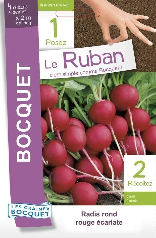 graines-bocquet-radis-rond-carlate-ruban-graines-15g image 1