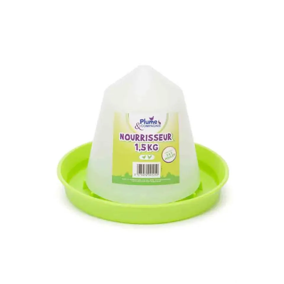 ferme-de-sainte-marthe-nourrisseur-plastique-mangeoire-poules-1-5-kg image 1