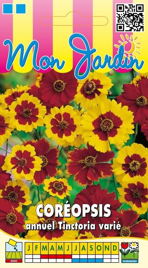 graines-bocquet-coreopsis-tinctoria-graines-fleurs-2-g-abeilles image 1